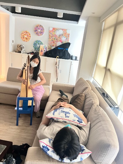 香港でのハープセラピー